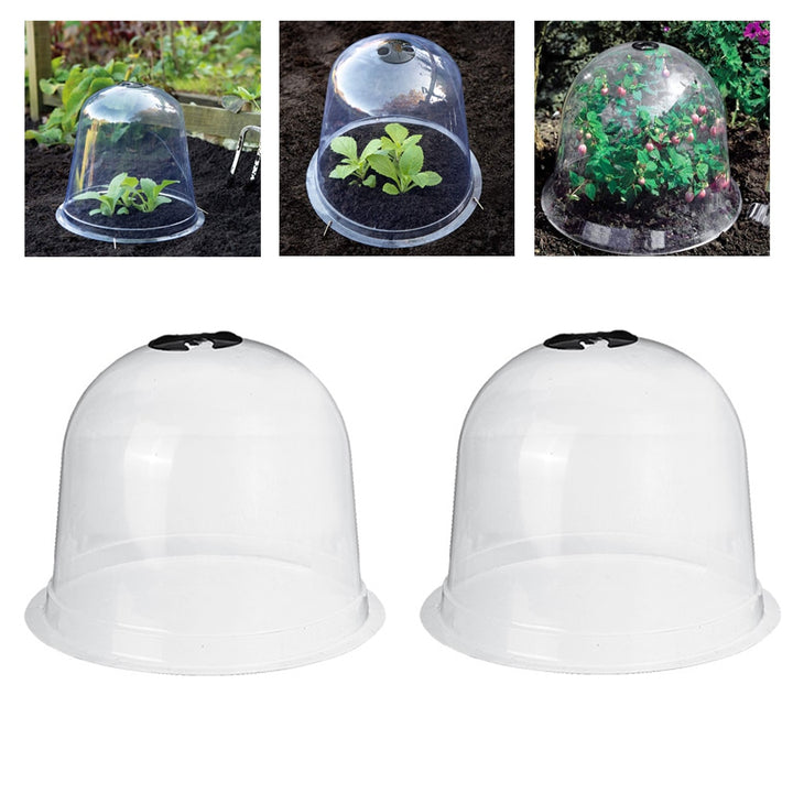6/12PCS Reuseable 10" Plastic Greenhouse Garden Plant Bell Cover Seeds Germination Cover Frost Guard Freeze Protection Dome
