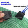 10~100pcs Sun Shade Net Clips Butterfly Type Greenhouse Film Clip Garden Agriculture Tools Anti-hail Net Hook Instant Grommet