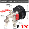 S60 IBC Tank Tap Coarse Thread x 16mm 1/2'' 3/4'' Water Coupling Quick Connect Adapter Garden Replacement Valve Fitting Faucet