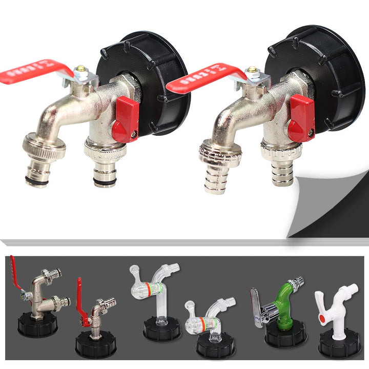 S60 IBC Tank Tap Coarse Thread x 16mm 1/2'' 3/4'' Water Coupling Quick Connect Adapter Garden Replacement Valve Fitting Faucet