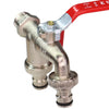 1PC Brass Tap 2-Way&1-Way Joint 1/2'' IBC Water Tank Connector Garden Hose Irrigation Faucet Adapter Replacement Fitting