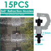 KESLA 5PCS Greenhouse 360 Refraction Micro Nozzle Garden Drip Irrigation Misting System Hanging Humidifier Sprayer w 4/7mm Barb