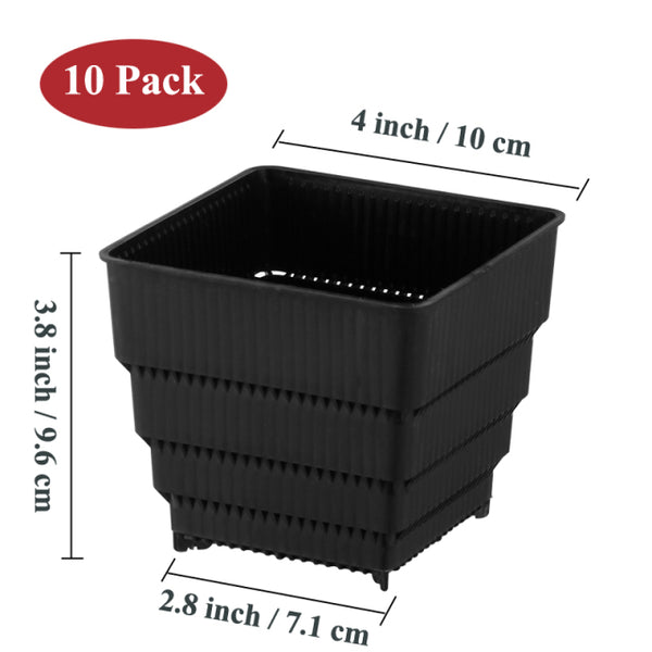Meshpot 2 3 4 Inches Square Plastic Succulents Planter Pots With Tray Set,Nursery Pot Cactus Plant Pot Garden Pot Meshpot 2 3 4 Inches Square Plastic Succulents Planter Pots With Tray Set,Nursery Pot Cactus Plant Pot Garden Pot