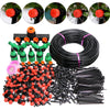 RBCFHl 5-50m DIY 1/4&#39;&#39; Micro Drip System Automatic Garden Hose 8 Hole Spray Self Kits with Adjustable Red Drpper Kit