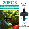 KESLA 5PCS Greenhouse 360 Refraction Micro Nozzle Garden Drip Irrigation Misting System Hanging Humidifier Sprayer w 4/7mm Barb