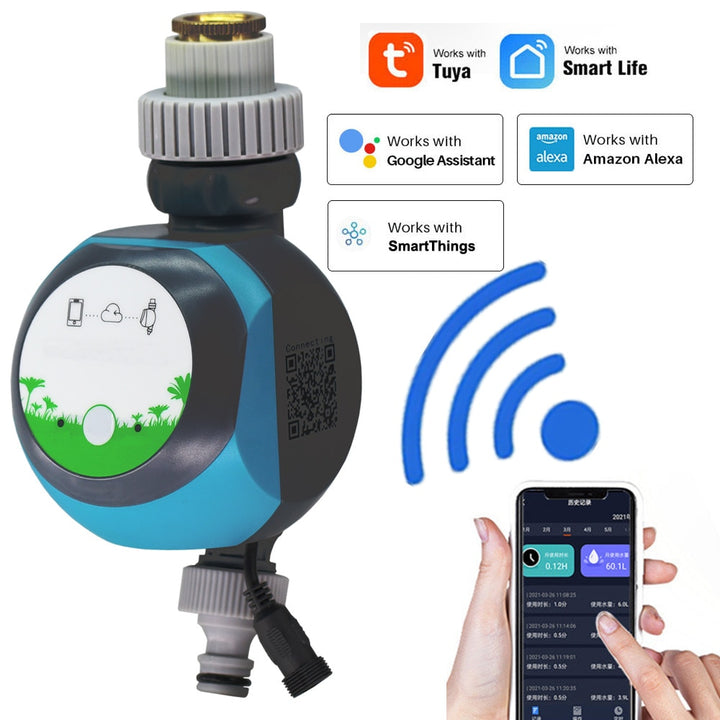 Intelligent WIFI Garden Water Timer Mobile Phone Remote Controller Home Automatic Irrigation Watering Tuya Smartlife Support