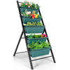 5-tier Vertical Garden Planter Box Elevated Raised Bed w/5 Container Brown/Green  NP10182