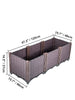 VEVOR Plastic Raised Garden Beds In/Outdoor 20.5&quot;H/14.5&quot;H Flower Box Kit Brown Rattan Style Grow Planter Care Box Set of 3/4